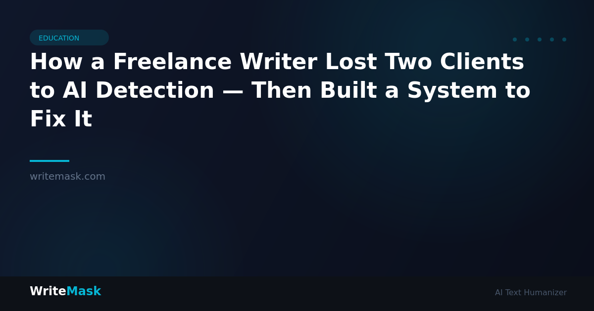 How a Freelance Writer Lost Two Clients to AI Detection — Then Built a System to Fix It — WriteMask AI Humanizer