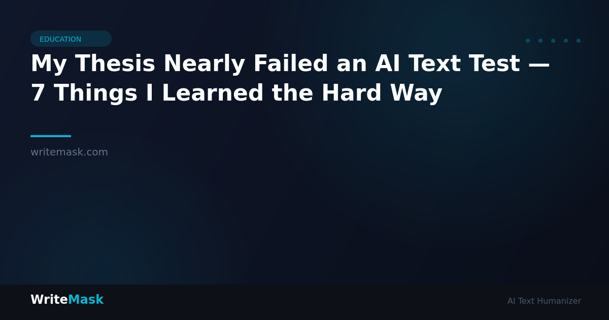 My Thesis Nearly Failed an AI Text Test — 7 Things I Learned the Hard Way — WriteMask AI Humanizer