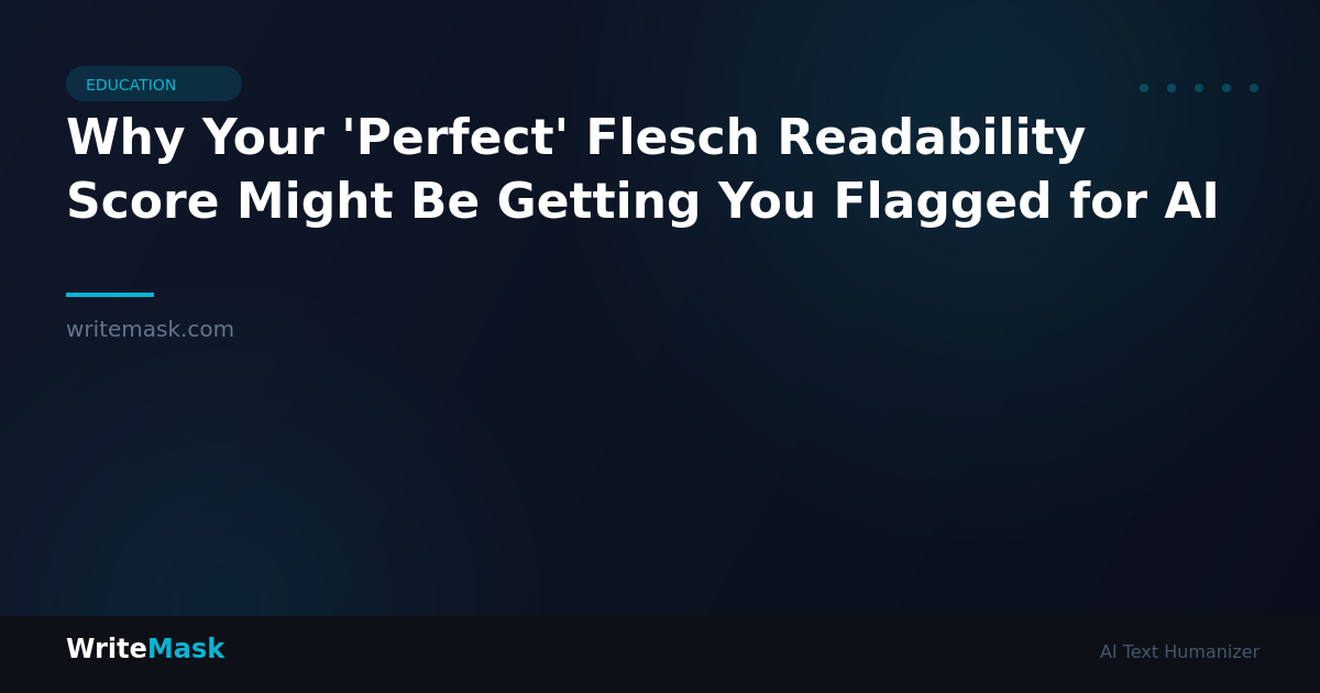 Why Your 'Perfect' Flesch Readability Score Might Be Getting You Flagged for AI — WriteMask AI Humanizer